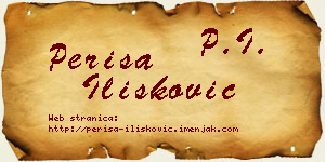 Periša Ilišković vizit kartica